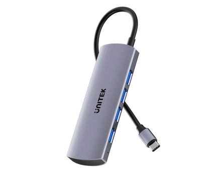 Hub USB UNITEK Hub 4w1 USB-C 10 Gbps, 4x USB-A H1112EGY01